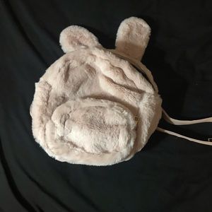 Furry bunny ear backpack